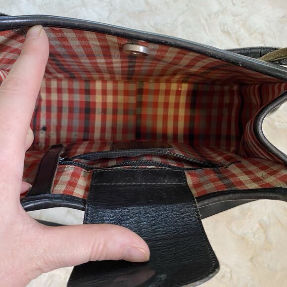 Brighton Black Crocodile Leather Handbag Medium Shoulder Bag Silver Hardware‎ - Picture 9 of 16